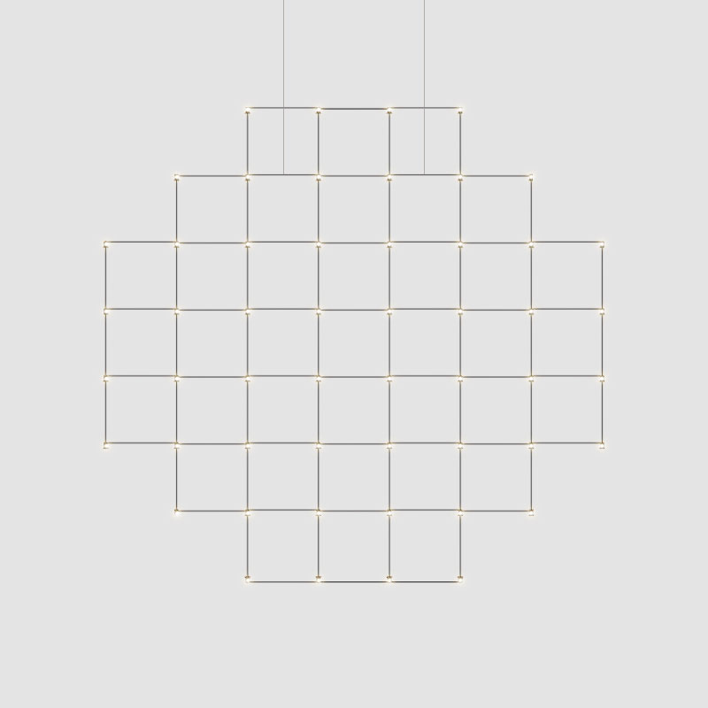 Pixel Sphere by Quasar – 35 7/16″ x 4 15/16″ Suspension, Chandelier offers quality European interior lighting design | Zaneen Design